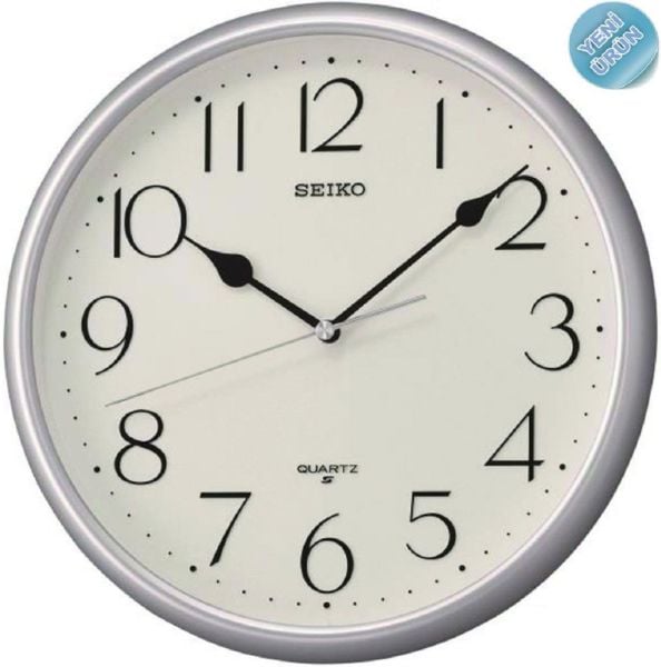 Seiko QXA747S Plastik Kasa Beyaz Kadranlı Dekoratif Analog Duvar Saati