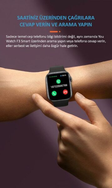 You Watch F13-YF130 You Smart Black & Black Silicon Unisex Akıllı Kol Saati