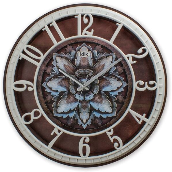 Klik Hısar-Lotus Çiçek Desenli Ev Ofis Duvar Saati
