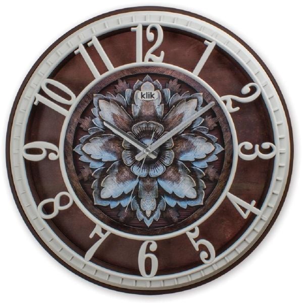 Klik Hısar-Lotus Çiçek Desenli Ev Ofis Duvar Saati
