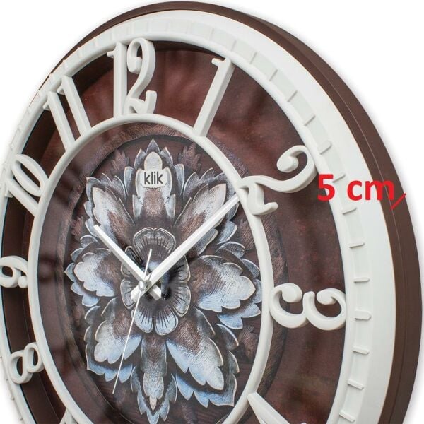 Klik Hısar-Lotus Çiçek Desenli Ev Ofis Duvar Saati
