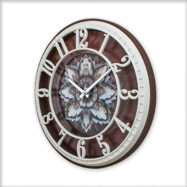 Klik Hısar-Lotus Çiçek Desenli Ev Ofis Duvar Saati