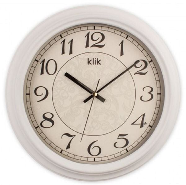 Klik Alfa Beyaz Ev İşyeri Ofis Duvar Saati
