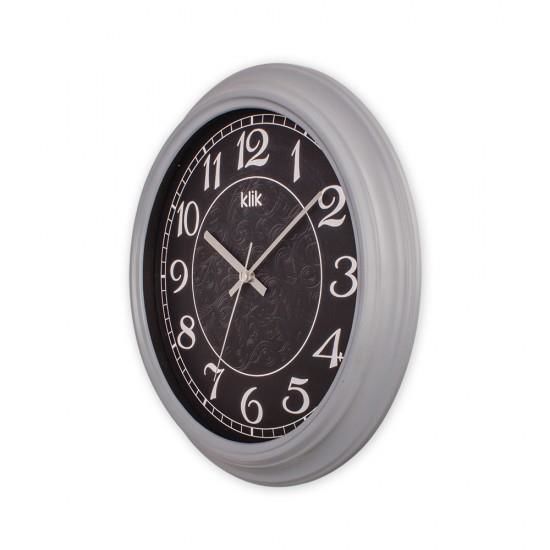 Klik Alfa Gri Ev İşyeri Ofis Duvar Saati