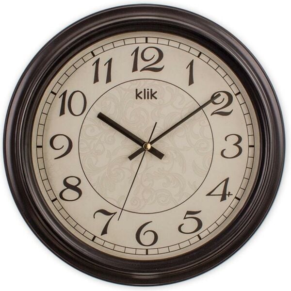 Klik Alfa Siyah Ev İşyeri Ofis Duvar Saati