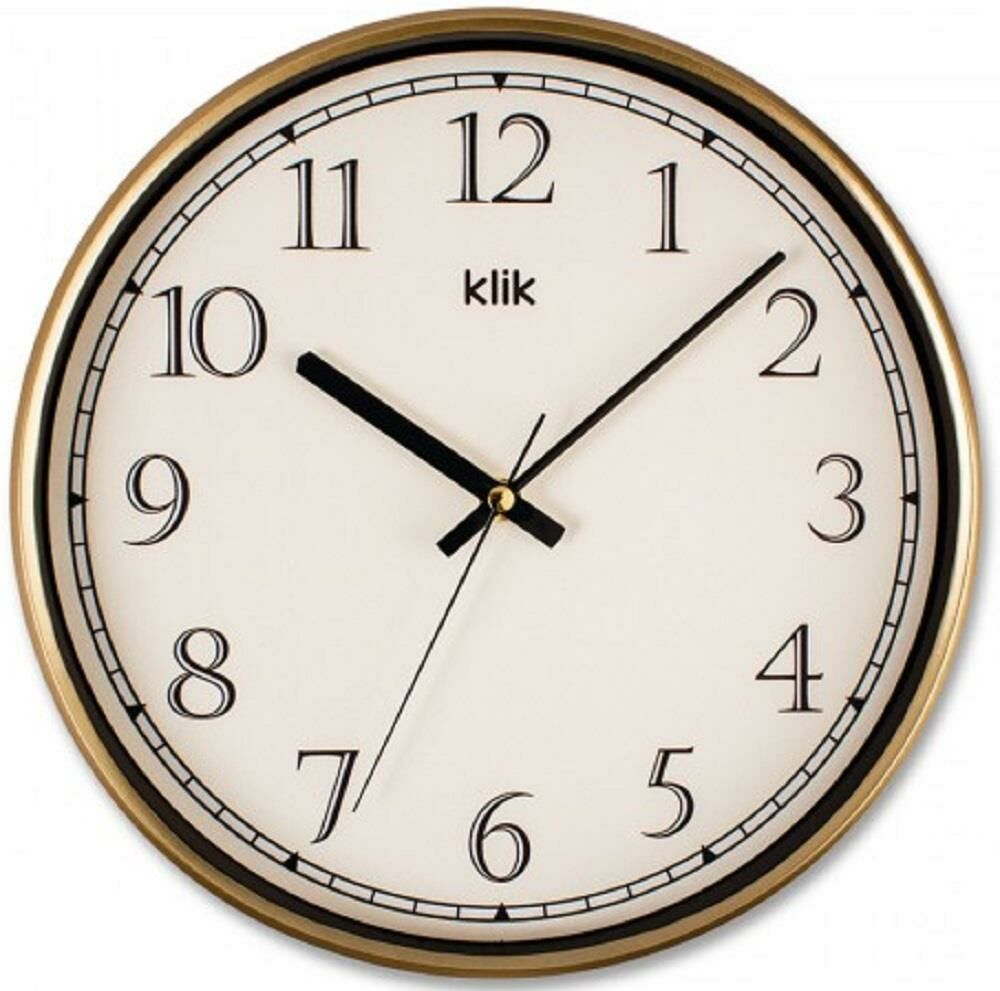 Klik Slim Gold Ev Ofis Duvar Saati