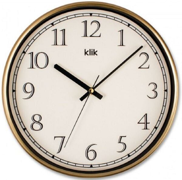 Klik Slim Gold Ev Ofis Duvar Saati