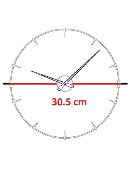 Klik Slim Gümüş 30.5 cm Ev Ofis Sessiz Duvar Saati