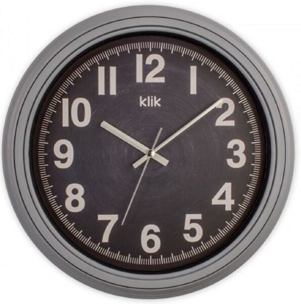 Klik Auris Gri Ev İşyeri Ofis Duvar Saati