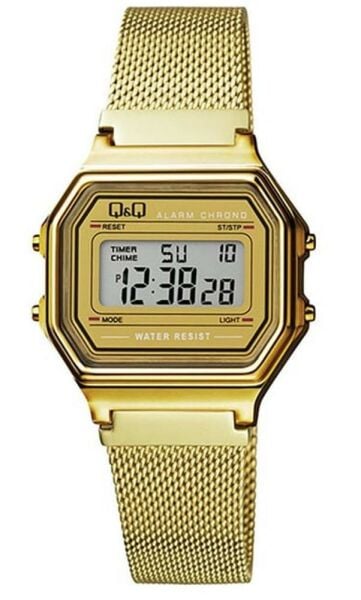 Q&Q M173J026Y Kronometreli Alarmlı Işıklı Kadın Kol Saati