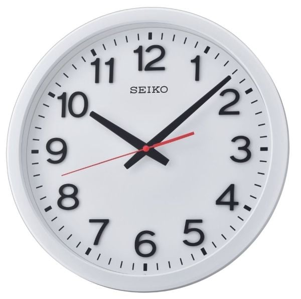 Seiko QXA732W 3 Boyutlu İndeksli Sessiz Saniye İbreli Beyaz Kasa Duvar Saati