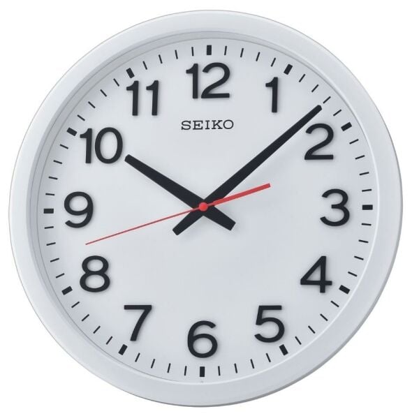 Seiko QXA732W 3 Boyutlu İndeksli Sessiz Saniye İbreli Beyaz Kasa Duvar Saati