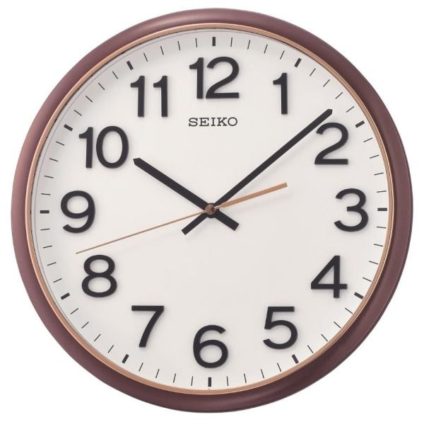 Seiko QXA750B 3 Boyutlu Rakamlı Sessiz Saniye İbreli Beyaz Kadranlı Dekoratif Duvar Saati