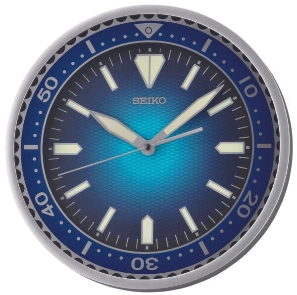 Seiko QXA791A Sessiz Saniye İbreli LumiBrite Kaplama Mavi Renkli Kadran Duvar Saati