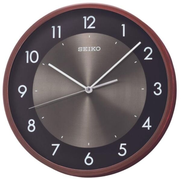 Seiko QXA615Z Ahşap Renkli Dekoratif Sessiz Duvar Saati
