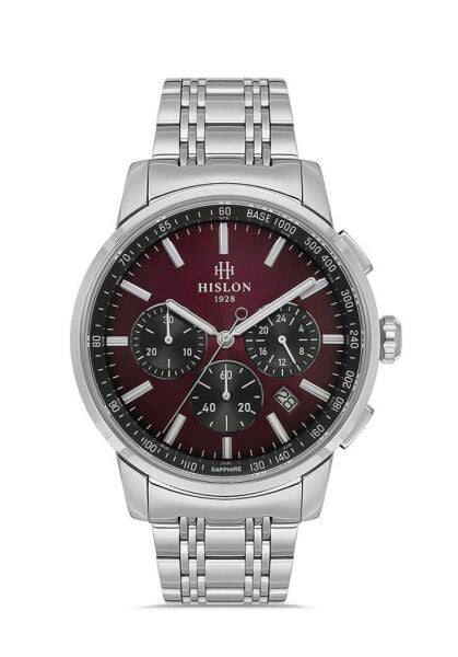 Hislon MS103S-14SS Safir Cam Erkek Kol Saati