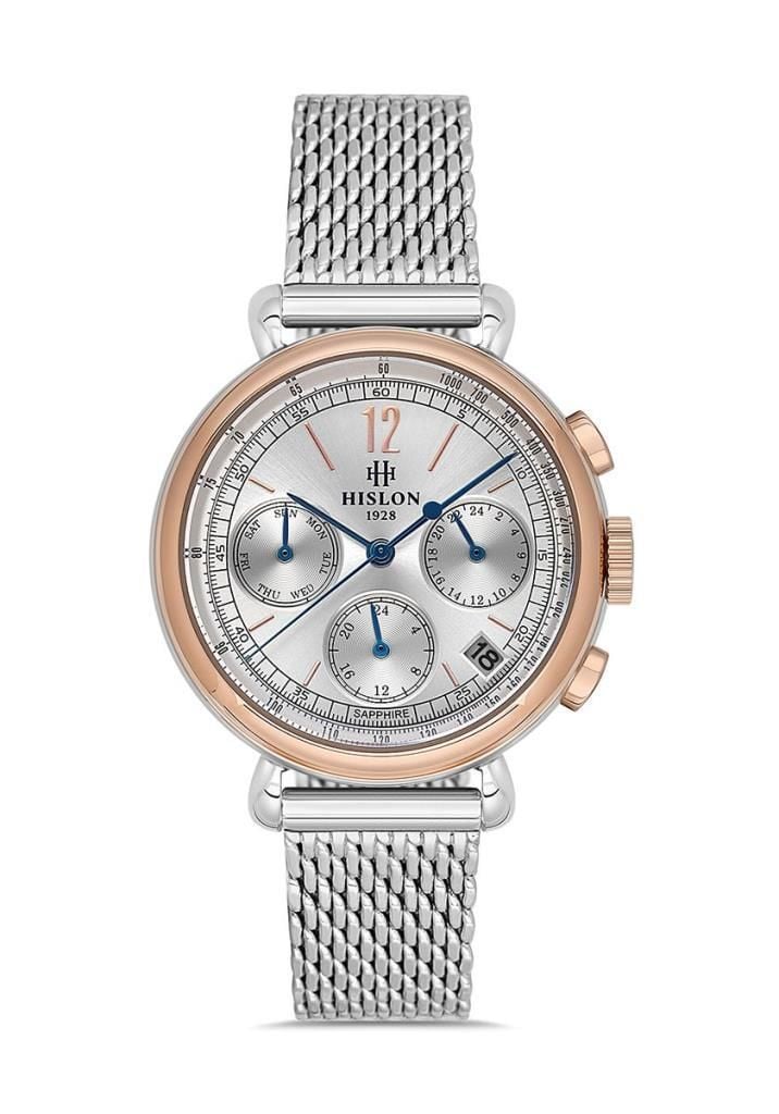 Hislon QT142S-02SR Safir Cam Kadın Kol Saati