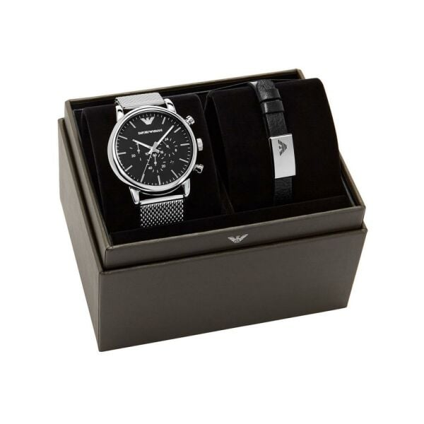 Emporio Armani AR80062SET Erkek Kol Saati ve Bileklik Seti
