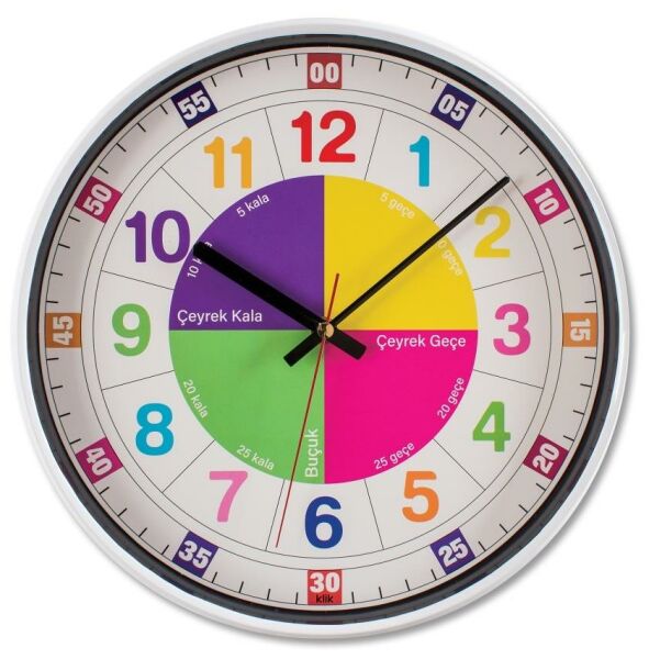 Klik Slim Eğitici Öğretici Çocuk Odası Duvar Saati