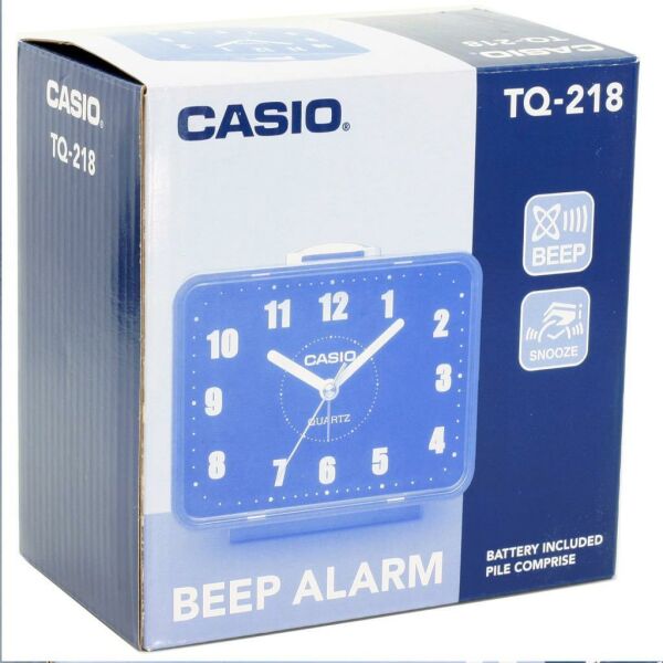Casio TQ-218-1BDF Beep Alarmlı Fosforlu Masa Saati