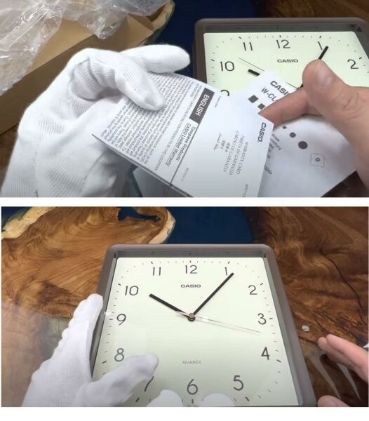 Casio IQ-152-5DF Kahverengi Kasa Analog Duvar Saati