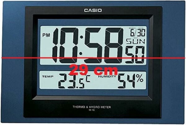 Casio ID-16S-2DF Dijital Termometreli Nem Ölçer Masa ve Duvar Saati