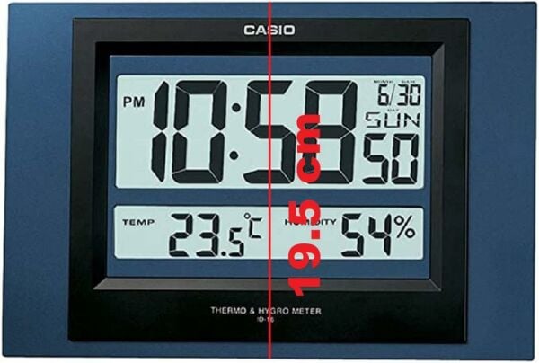 Casio ID-16S-2DF Dijital Termometreli Nem Ölçer Masa ve Duvar Saati