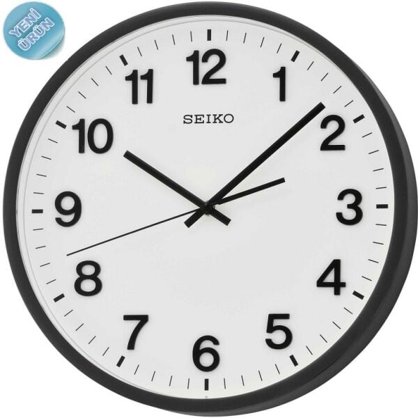 Seiko QXA640K Sessiz Akar Saniyeli 3 Boyutlu Rakam Analog Duvar Saati
