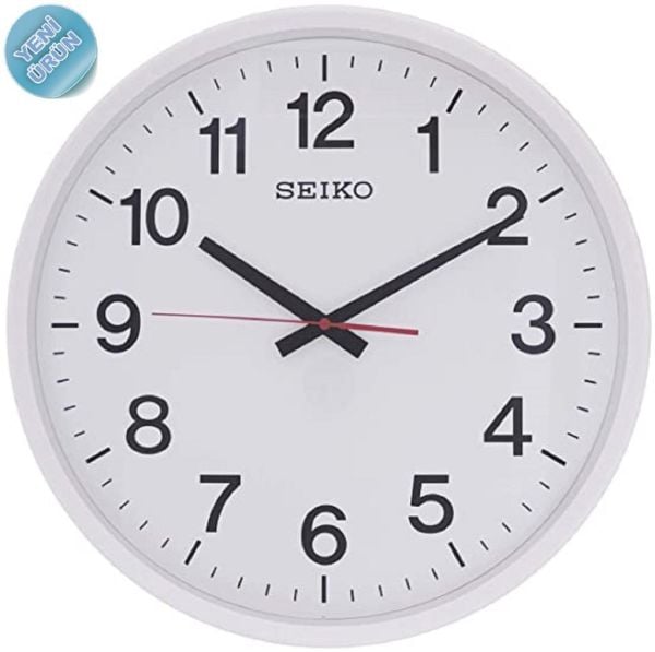 Seiko QXA700W Sessiz Akar Saniyeli Beyaz Plastik Kasa Analog Duvar Saati