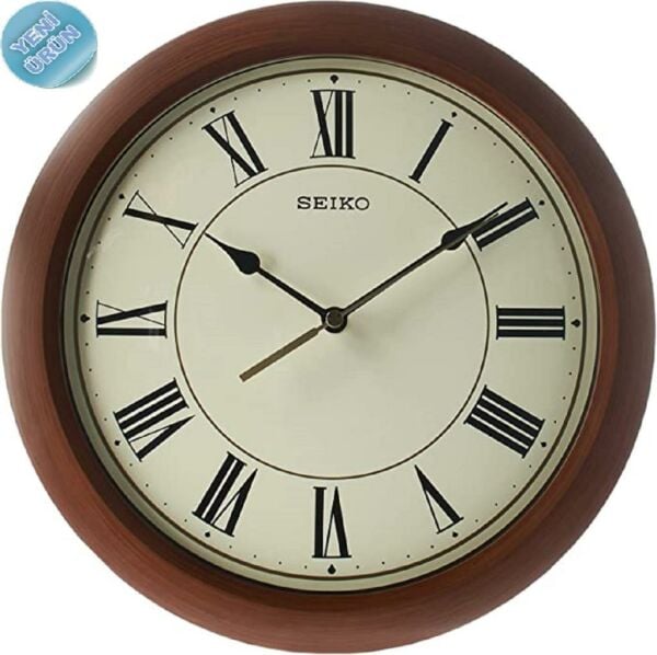 Seiko QXA713T Sessiz Saniye İbreli Roma Rakamlı Dekoratif Analog Duvar Saati