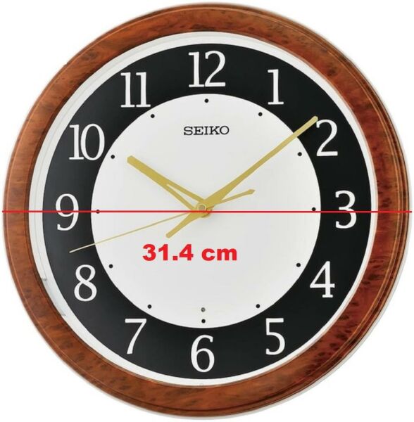 Seiko QXA788Z Gece Aydınlatmalı Analog Duvar Saati