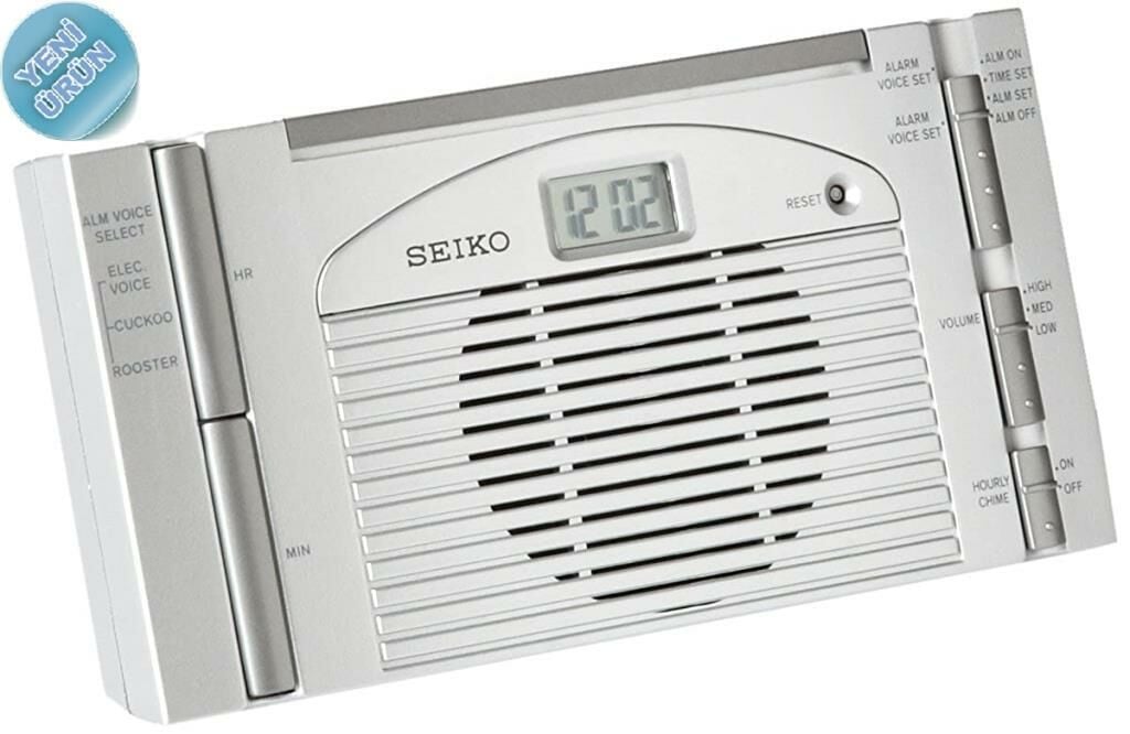 Seiko QHL014S Alarmlı Konuşan Dijital Masa Saati