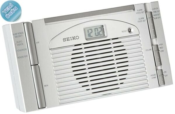 Seiko QHL014S Alarmlı Konuşan Dijital Masa Saati