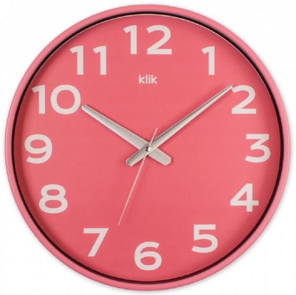 Klik K-Simplex Pembe Joy Serisi 37.5 cm Sessiz Duvar Saati