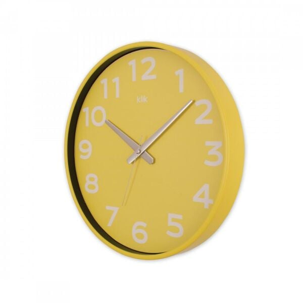 Klik K-Simplex Sarı Joy Serisi 37.5 cm Sessiz Duvar Saati