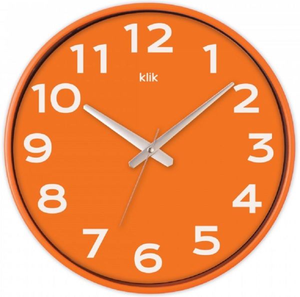 Klik K-Simplex Turuncu Joy Serisi 37.5 cm Sessiz Duvar Saati