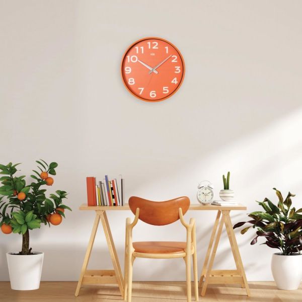 Klik K-Simplex Turuncu Joy Serisi 37.5 cm Sessiz Duvar Saati