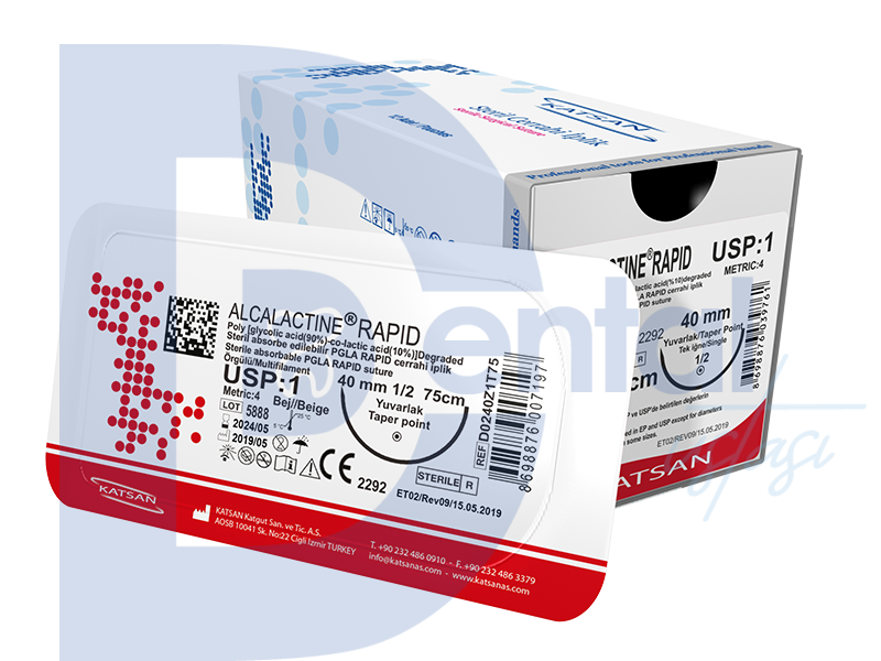 Katsan Alcalactine Rapid 3/0 Ters Keskin 18 mm İplik