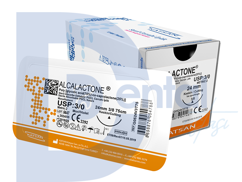 Katsan Alcalactone 4/0 Ters Keskin 18 mm İplik