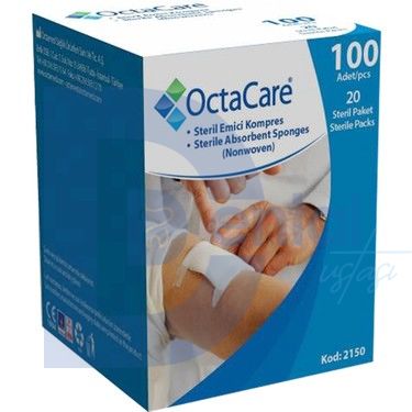 Octacare Steril Gazlı Bez 7.5*7.5 cm 100'lük 4 Kat