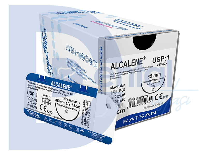 Katsan Alcalene 4/0 Ters Keskin 18 mm 12'li