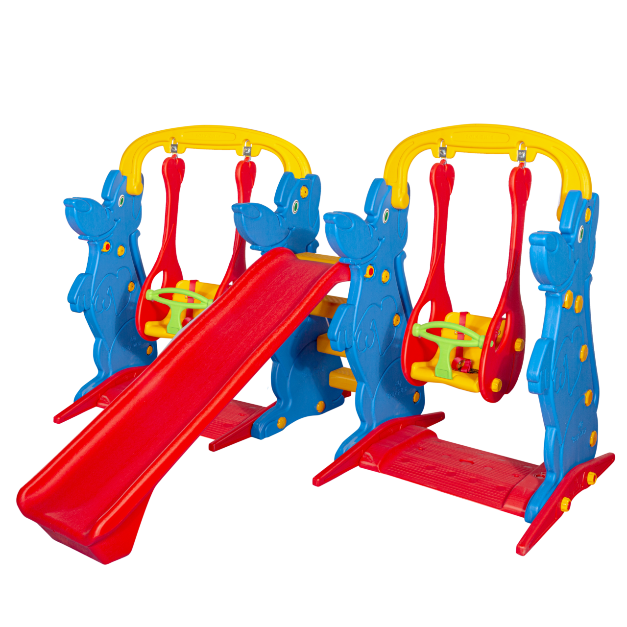 King Kids Kaydıraklı Salıncak Set B Mavi