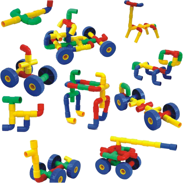 King Kids Tekerlekli Boru Lego 72 Parça