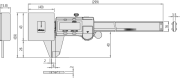 Mitutoyo Dijital Özel Kumpas (Kauçuk Kumpası) 0-180 mm | 573-191-30