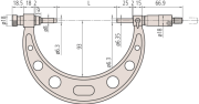 Mitutoyo Değiştirilebilir Uçlu Dış Çap Mikrometresi 100-200 mm | 104-140A
