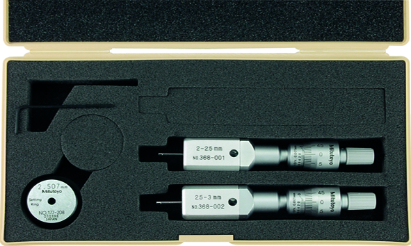 Mitutoyo 3 Nokta Temaslı İç Çap Mikrometresi 2-3 mm | 368-906