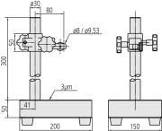 Mitutoyo Komparatör Saatleri İçin Standlar 260mm | 215-151-10