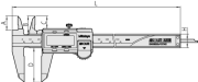 Mitutoyo Dijital Kumpas ABS AOS İnç/Metrik, 0-6'' | 500-191-30