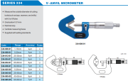 ACCUD V-Yataklı Mikrometre 1-95mm | 334 Serisi