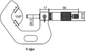 ACCUD V-Yataklı Mikrometre 1-95mm | 334 Serisi